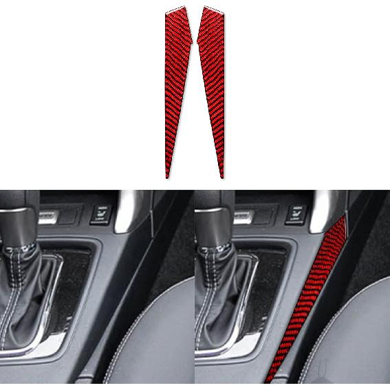 1pc Car Center Console Gear Shift Panel Decoration Sticker Real Soft Carbon Fiber car Interior Compatible with Subaru Forester 2008-2012 Accessories