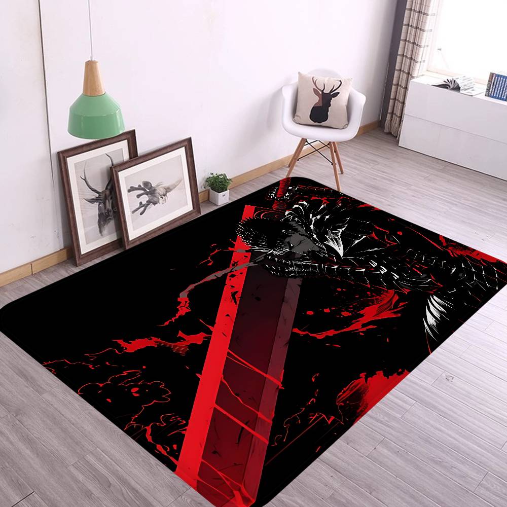 Berserk Guts Hot Anime Entrance Door Mat Nordic Style Bedroom Living Room Doormat Home Balcony Anti-Slip Modern Home Decor