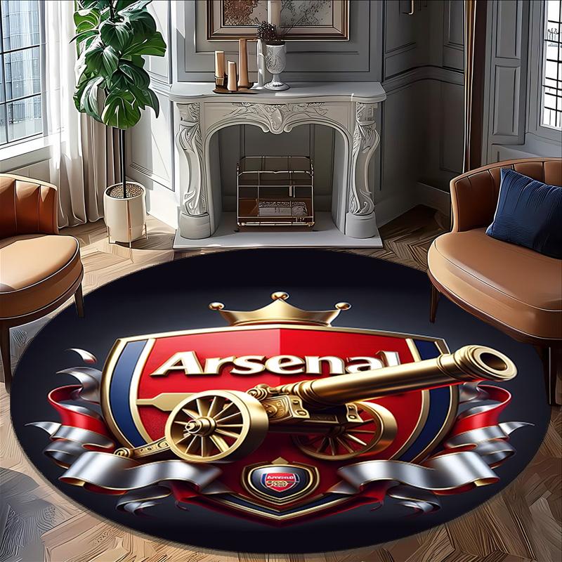1 st A-Arsenal Matta, Rund Matta, Bekväm, Lämplig för Entréer, Vardagsrum, Kontor och Sovrum, Juldekoration