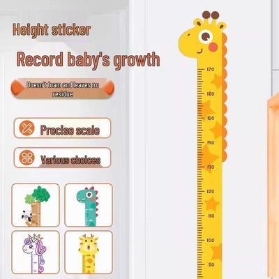 Nieuwkomerskorting: Verwijderbare Cartoon Baby Lengte Grafiek Muursticker