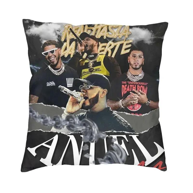 Anuel AA Rapper Latin Urban Music Kissenbezug Dekor Zuhause Luxus Stuhlkissen Quadratischer Kissenbezug