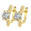 Simple Earrings Temperament Crystal Zircon Earrings Versatile Atmospheric Fashion Earrings