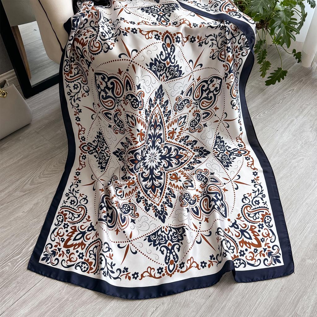 Luxury Brand Scarf Spring Summer Women Beach Sunscreen Fashion Party Shawl China Quality Silk Lady Popular Print Scarves Hijab