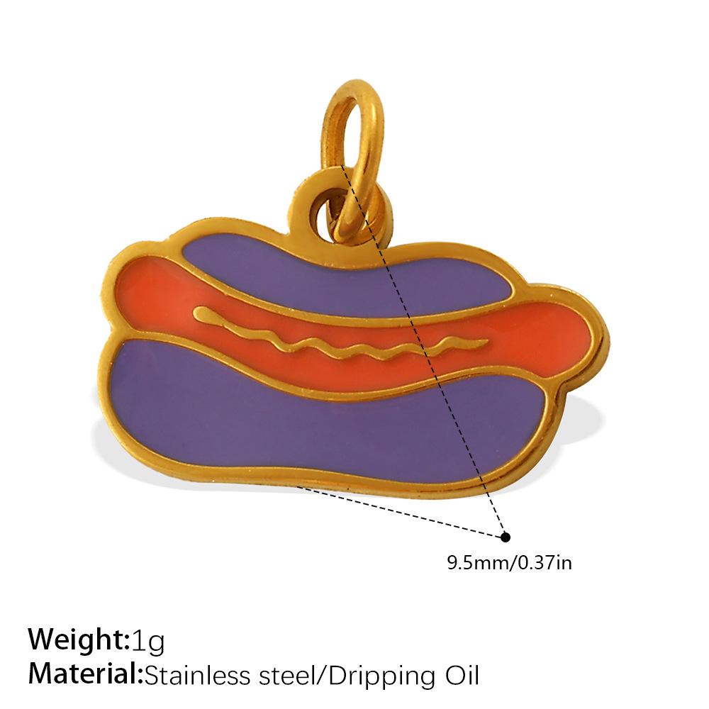  2Pcs Cute Mini Pendant From The Hamburger Fries Food Series Small Pendants Charms for Jewelry Making Supplies