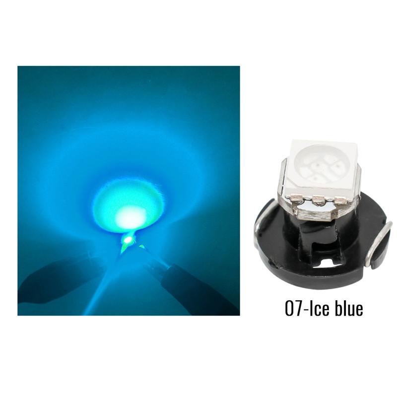 10 Stück T4.7 T4 5050 SMD LED Neo Wedge Armaturenbrett Instrumentencluster Licht Mode Auto Panel Anzeige Tacho Armaturenbrett Glühbirne 7 Farben#294303