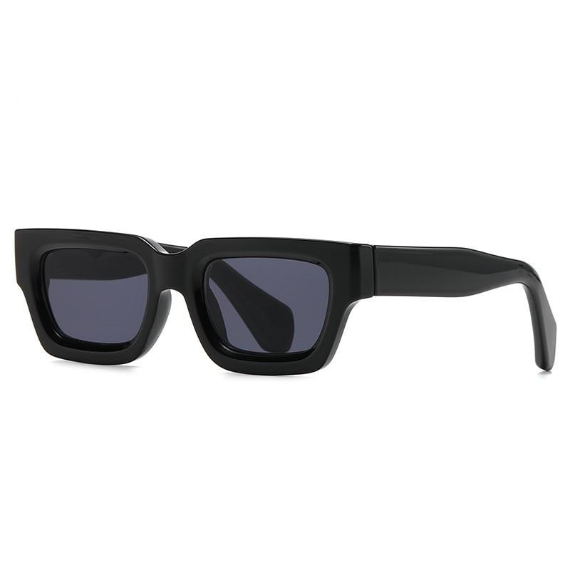 New fashionable small frame sunglasses, European and American personalized box sunglasses, versatile thick frame INS style, too