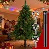 Christmas Tree Height Extender Iron Christmas Tree Base Extension Rod with 3 Fixing Screws for 0.5-1.25 Inch Tree Poles