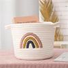 Desktop Sundries Organize Baskets Firm And Flexible Strong Bearing Capacity Cotton Thread Delicate Household Accessories White