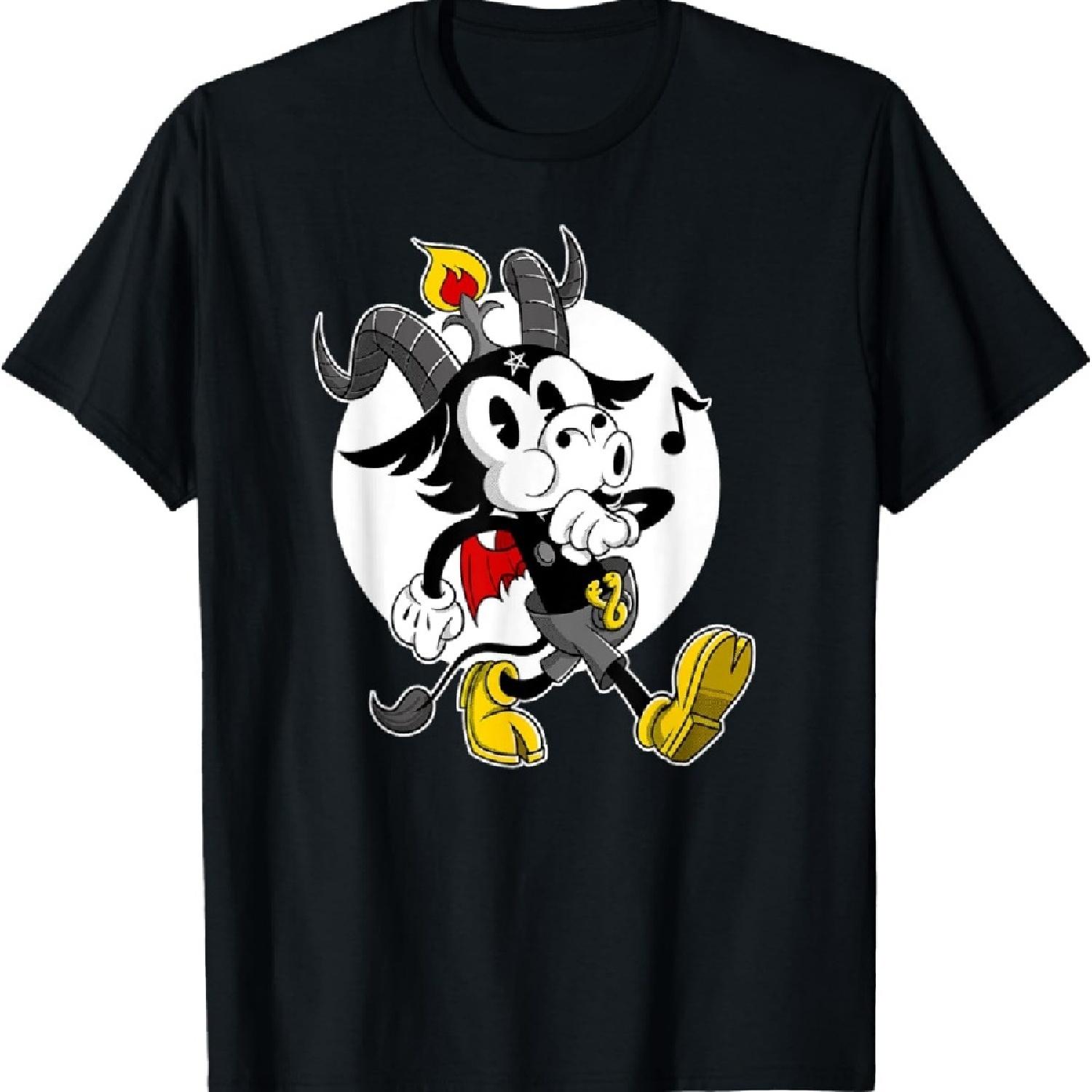 

Atheist Satan Cute Baphomet goat whistling old Cartoon T-Shirt XXXXXL
