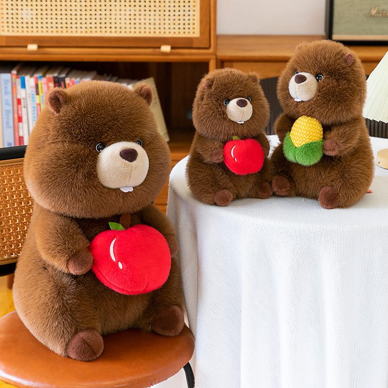 Nagen an Mais Murmeltier Plüschtier Kinderpuppe Autokissen Apfel Maus Heimschmuck