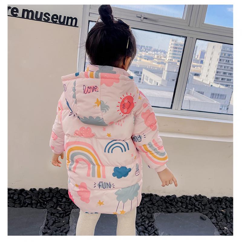 Neue Mädchen Jungen Daunenjacke Wintermäntel Kinder Kleidung Mit Kapuze Windjacke Mantel Für Kinder 2-7 Jahre Baumwolle Warme Oberbekleidung