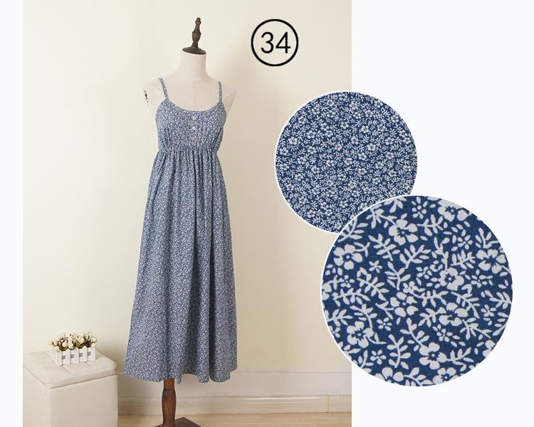Johnature Summer Spaghetti Strap Sexy Loose Bohemia Beach Vacation Long Dresses Women High Waist Casual Dress
