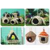 Grass Bird Nest Hangable Nest House Bird Cage Small Birdcages Tent Outdoor Garden Sleep Nest for Wildlife Bird