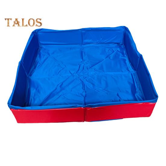 Skládací PVC Pískoviště Čtvercový Bazén na Hraní s Pískem pro Děti Domácí Mazlíčky Přenosná Plážová Hračka Pet Vana Zesílená Základna Opakovaně Použitelná Sada na Hraní s Pískem