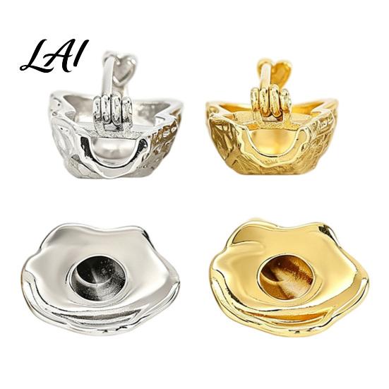 Elegant Fashion Accessory Peanut/Calla Shaped Flower Insert Brooch DIY Wearable Bouquet Holder Alloy Shirt Pin Brooch Clip Metal Vase Lapel