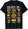 Juneteenth God Says I Am Black Freedom 1865 Christian Women T-Shirt