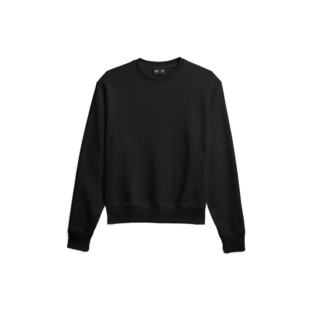 Adidas Originals Clover x Pharrell Williams Joint Edition Solid Color Crew Neck Pullover Sweatshirt Men Tops Black GM1972