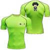 Men Summer Athletic Compression TShirt Breathable QuickDry High-Elasticity Short Sleeve Tee with Bold Izuku Midoriya Graphic Gym