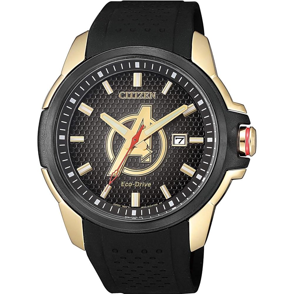 

Citizen [Citizen] Часы Мстители Модель с оригинальной коробкой AW1155 03W Мужские черные