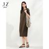 Jiuzi Anna Kou Minimalist Commuter Round Neck Elite Shaped Knitted Dress