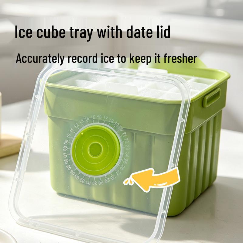 Ice Cube Mold with Drawer: Large Capacity Press-Type DIY Ice Storage Box