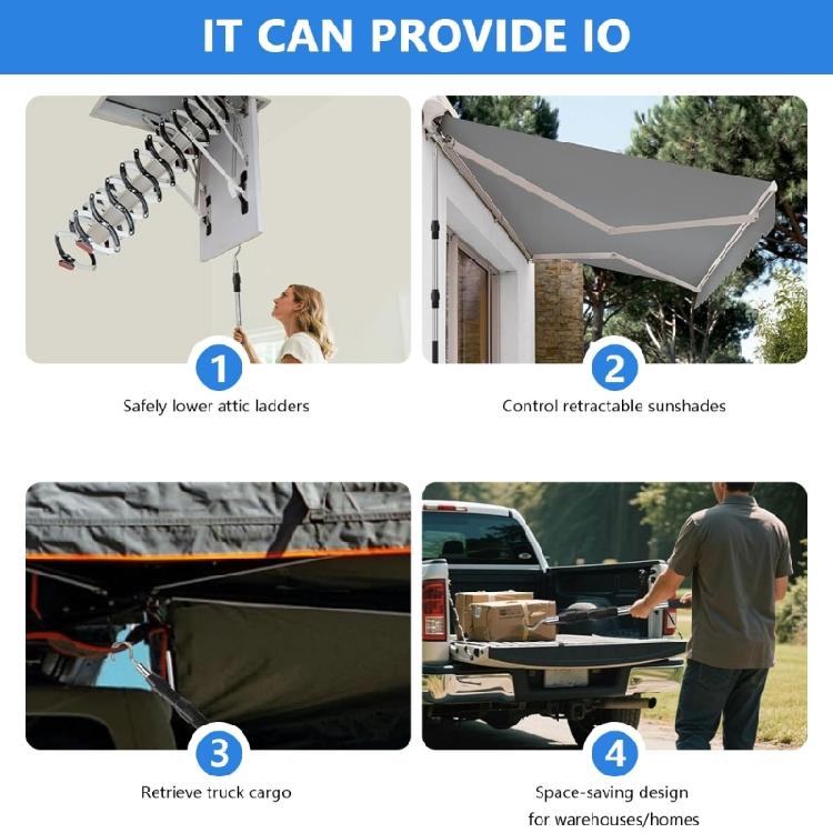 Multipurpose Garage Attic Ladder Pulley Replacement System Rusts Proof Steel Construction Compact Space Saving
