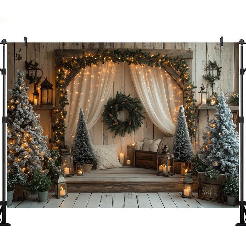 LS Photography Background Christmas Bedroom Sofa