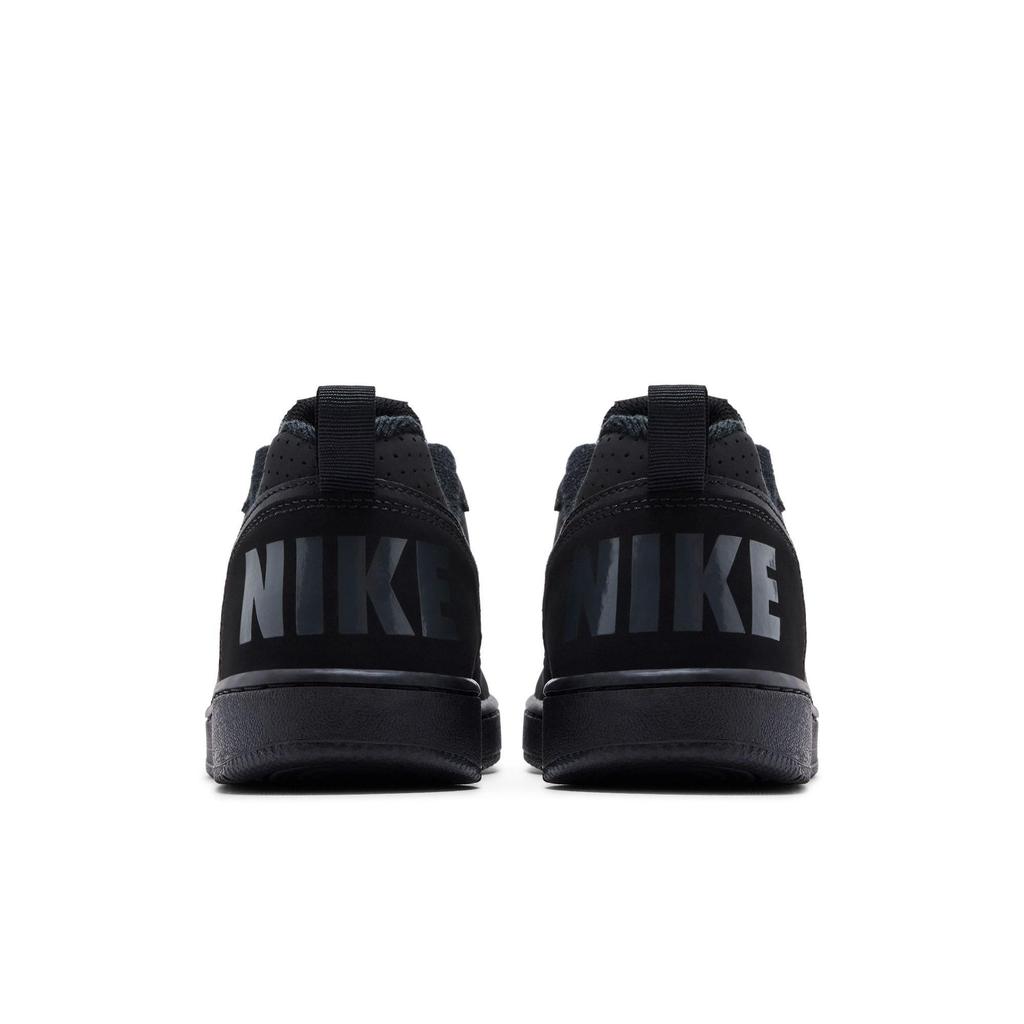 Nike Court Borough Low Grade School 'Triple Black' (Unisex) Black / Black / Black Kids' Skateboarding Shoes 839985 001