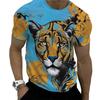 Herr Sommar Lejontryck Kortärmad Lejon Grafiska T-shirts Herr Sommarkläder T-shirt Herr Kortärmade T-shirts