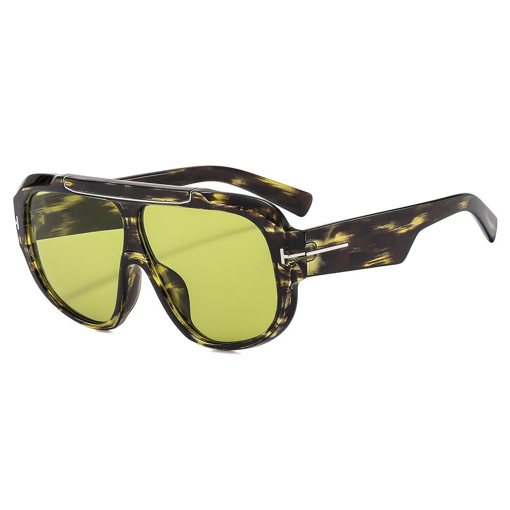 New Vintage Big Frame Eyeglasses Trend Oversized Pilot Sunglasses Women Men Luxury Designer Glasses Punk Driving Shade Uv400