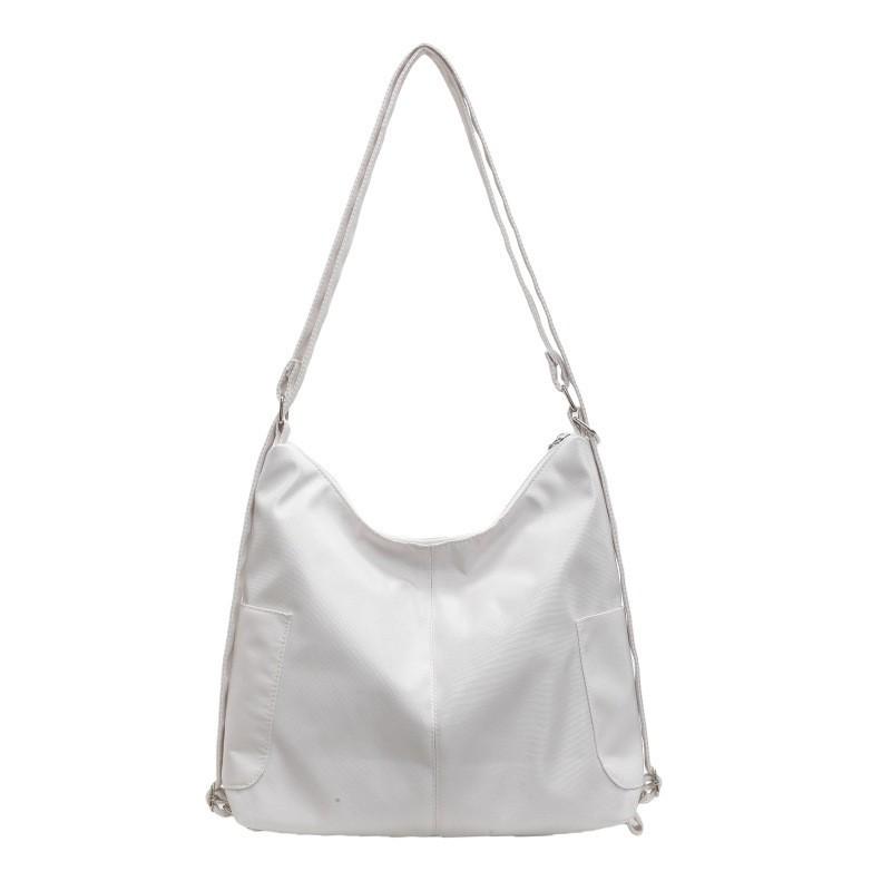 

Легкая вместительная сумка через плечо 2024 Новый стиль Простой универсальный многофункциональный рюкзак Женский повседневный на плечо покинуть белый