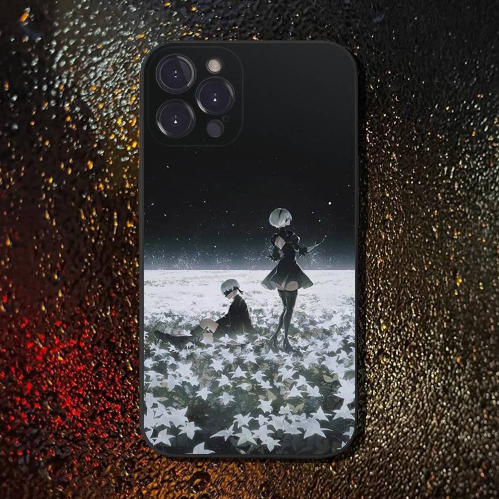 Game Nier Automata Phone Case For iPhone 16,15,14,13,12,11 Plus,Pro Max,XS,X,XR,SE,Mini,8,7,Soft Silicone Black Cover