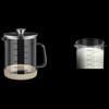 1200ML Heat-Resistant Glass Measuring Cup with Lid