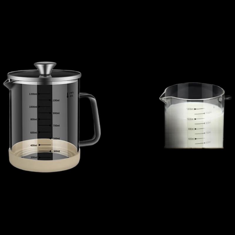 1200ML Heat-Resistant Glass Measuring Cup with Lid