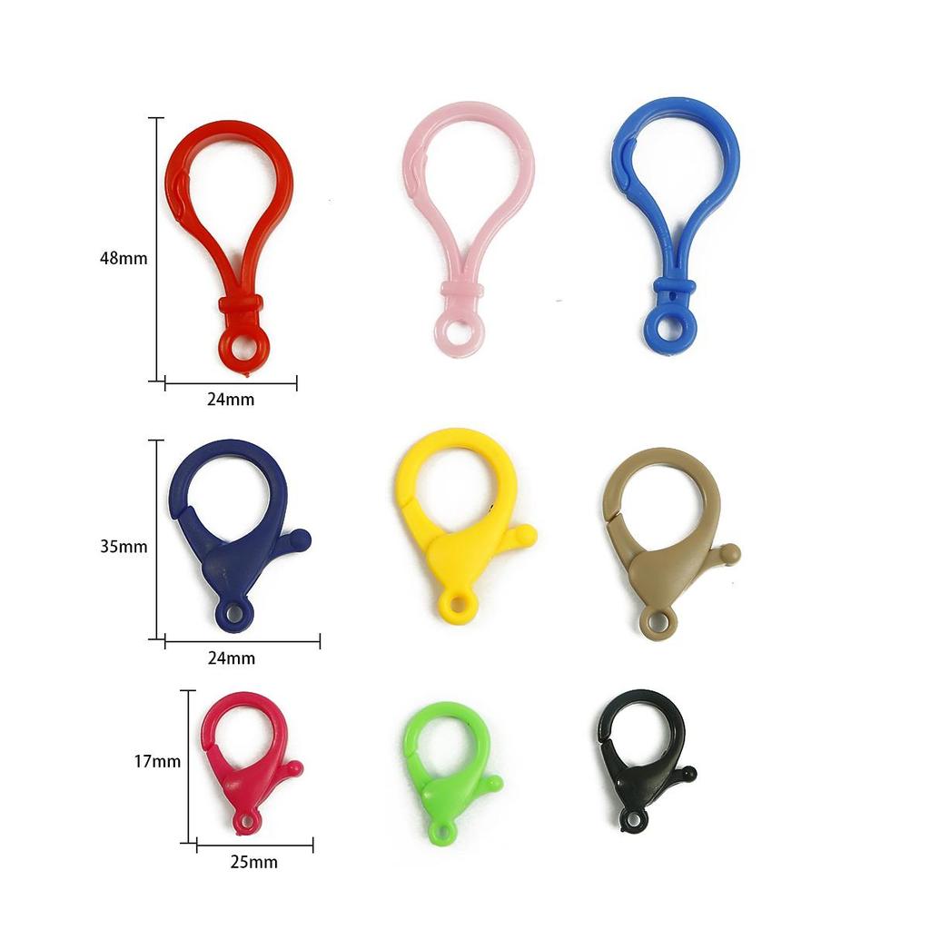 2 Ganci Portachiavi Accessori Per Borsa Bogg | Ciondoli Multifunzionali Con Moschettone E Anello Per Chiavi (Rosa/Rossa)