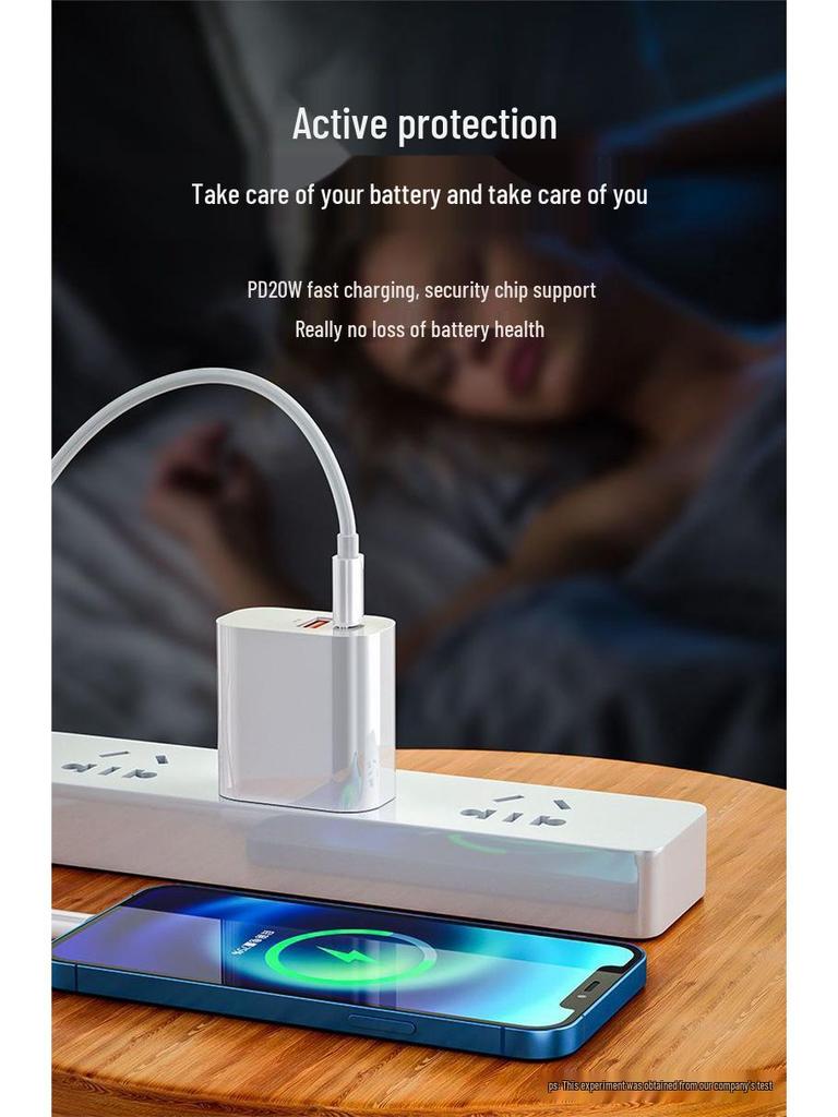 PD20W Dual Port A+C Charger for iPhone 16/15/14 - Super Fast Charging, 3C Certified