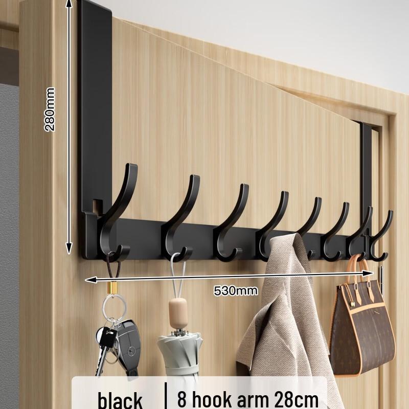 Punch-Free Over-Door Clothes Hook Rack