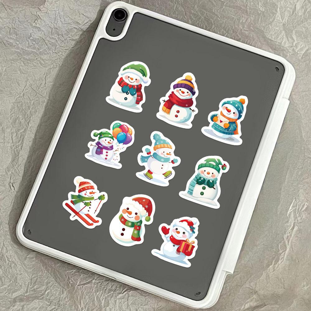 500pcs Children's Christmas Rewards Stickers Roll Cute Cartoon Snowman Clipboard Festivals Gift Decoration Pattern Labels
