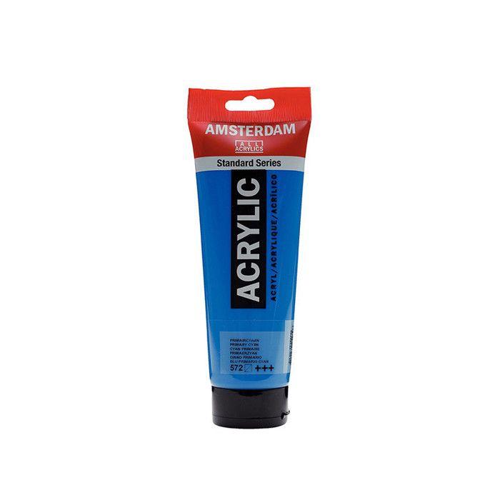 Peinture Acrylique en tube - Cyan primaire - 572 - Amsterdam - 250ml