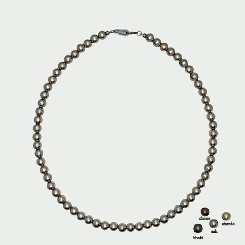 

sickfumedot Champagne Pearl Necklace - Khaki & Ash [4 Colors] Choco