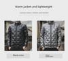 Men's Stand Collar Casual Cotton Jacket with Velvet Lining for Autumn and Winter