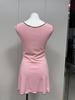 Women's Sleeveless Pajama Dress with Bow & Pleats