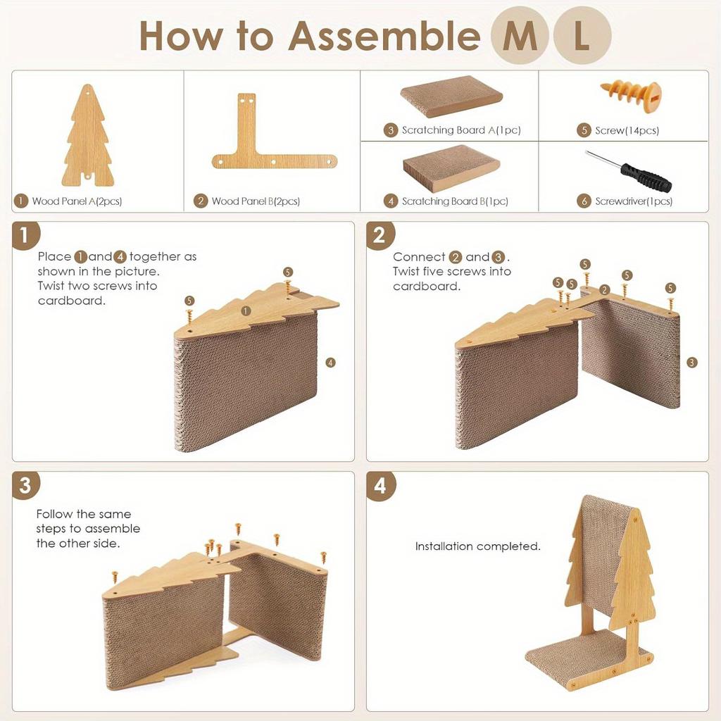 Christmas Tree Inclined Vertical Wear-resistant Cat Nest Integrated Scratch-resistant Corrugated Cat Claw Board Cat Toy