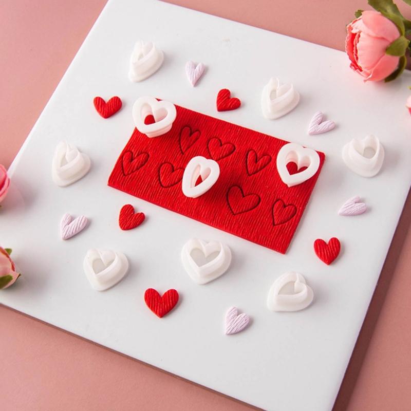 Heart Modelling Clay Earring Mold Mini Heart Earring Jewelry Ornament