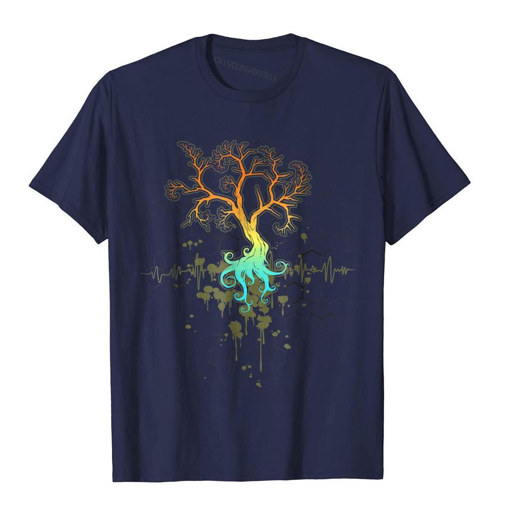 Shirt.Woot Fractal Tree T-Shirt Tops & Tees Discount Street Cotton Men T Shirt Kawaii Men Clothing Moto Biker