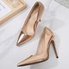 Ladies Stiletto Shoes Pointed Toe Sexy Catwalk Banquet 12cm Heel WZ