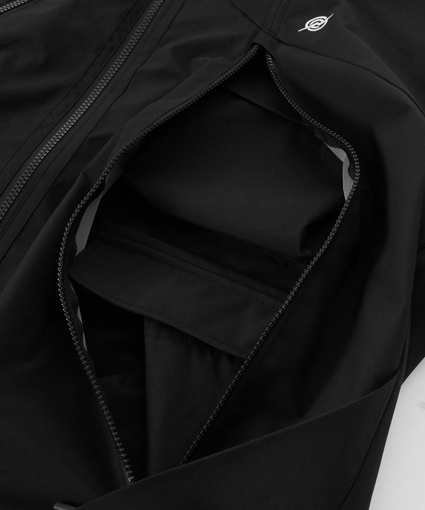 Kalapatthar 3Layer Hidden Pocket Hooded Jacket - Black