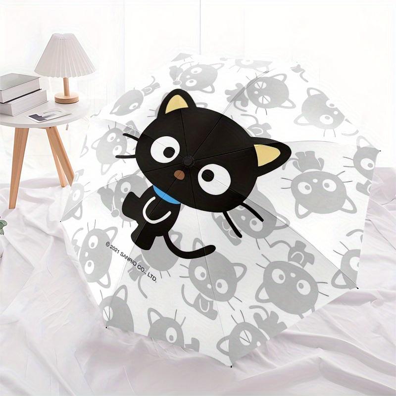 1pc Black Cat Pattern Umbrella with Plastic Handle,Suitable for All Seasons Home Travel Outdoor UmbrellaSanlio349