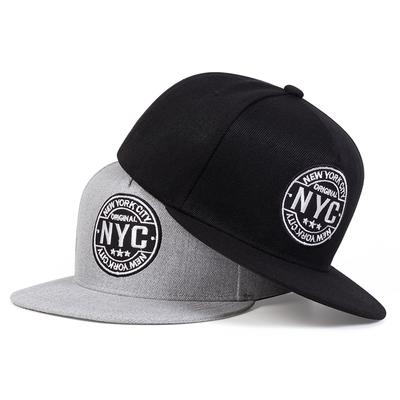 Cappellino da baseball unisex con ricamo a cerchio NYC, estivo, con parte superiore piatta in cotone, da uomo, hip hop, da basket, da camionista