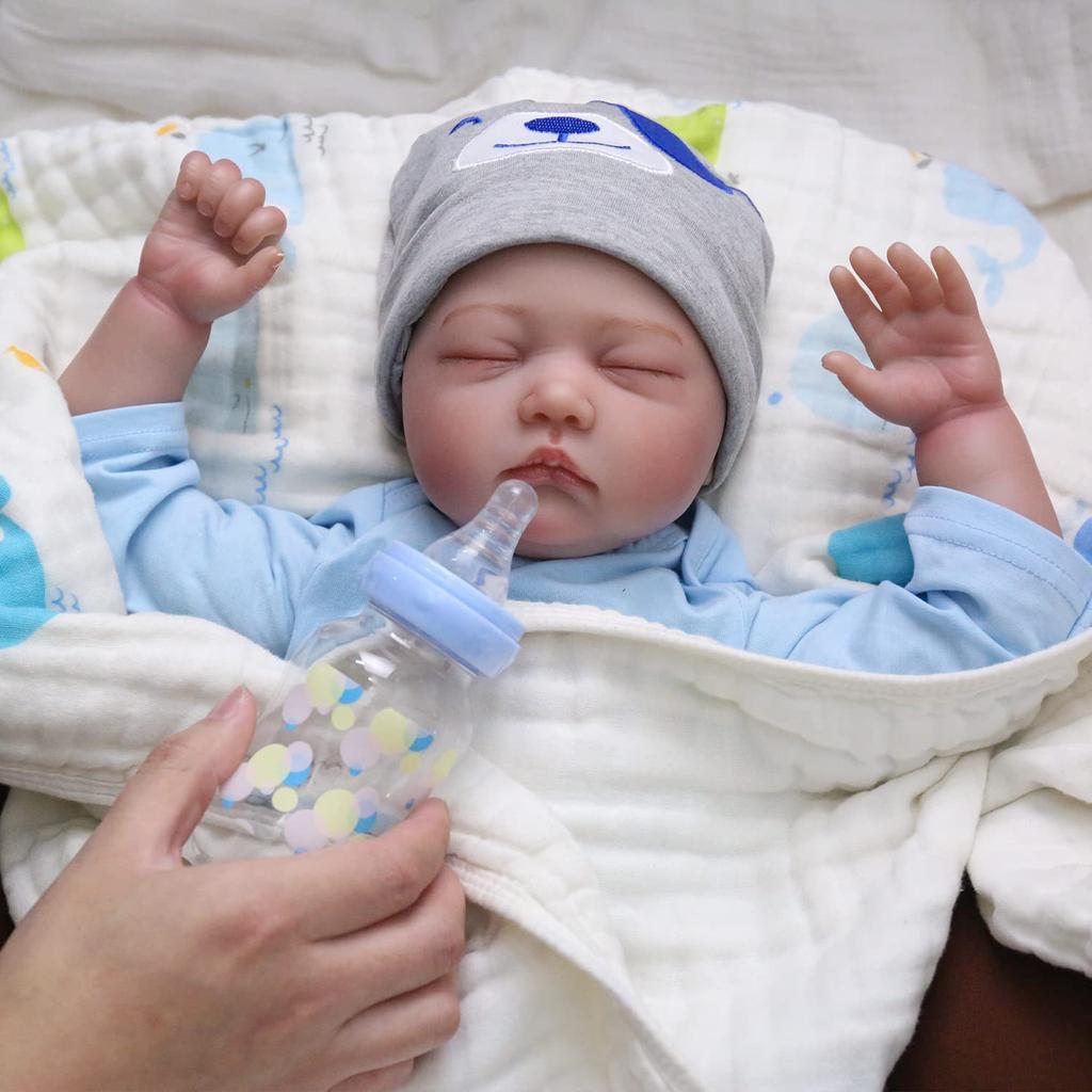Păpușă Nou Născut Reborn 55cm Jucărie Păpușă Bebeluș Simulare